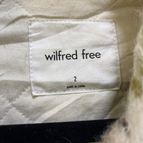 Wilfred Free Zip Plaid Wool Coat - Picture 3 of 5